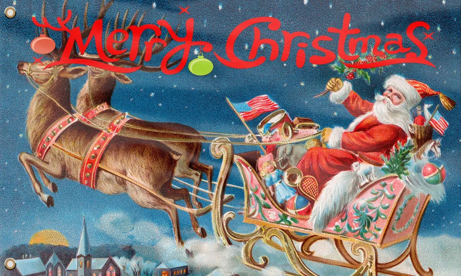 

Флаг с надписью «Merry Christmas», Рождественский баннер в виде лося и саней, флаг Санта-Клауса, устойчивый к УФ-излучению, выцветающий настенный фл...