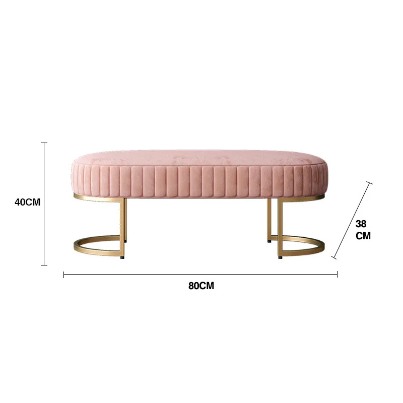 

Soft Velvet Ottoman long bench Shoe Stools for Home Living Room Furniture Dresser Chair Pouf Footstool Changing Stool