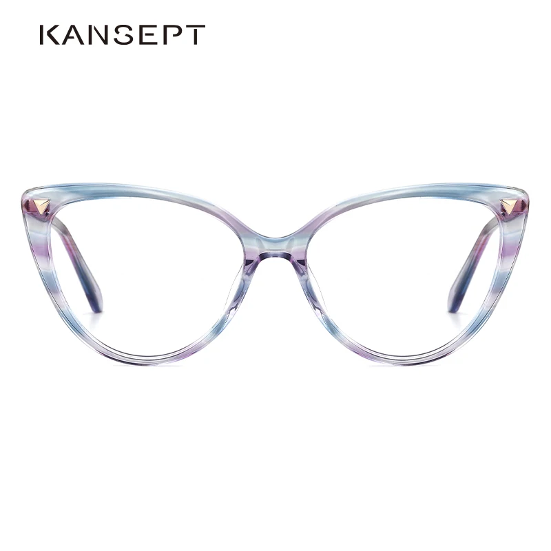 Ацетатные женские оправы Оптические линзы для очков Женские близорукие зелёные