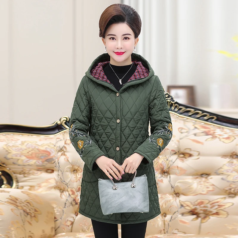 Осенне зимняя парка одежда пальто куртка Женская длинная средней длины женские