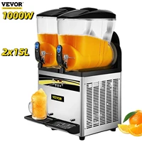 vevor 2x15l commercial frozen drink machine margarita slurpee maker 1000w icy juice cocktails beverage dispenser vending machine