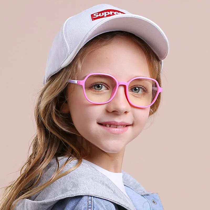 Очки детские с защитой от синего света гибкие оптические линзы в оправе для