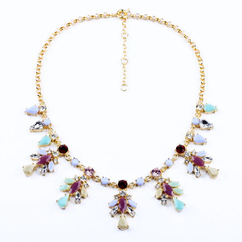 Евро американский стиль полированный Золотой Цвет Смола духи ювелирные изделия ожерелье|necklace necklace|perfume