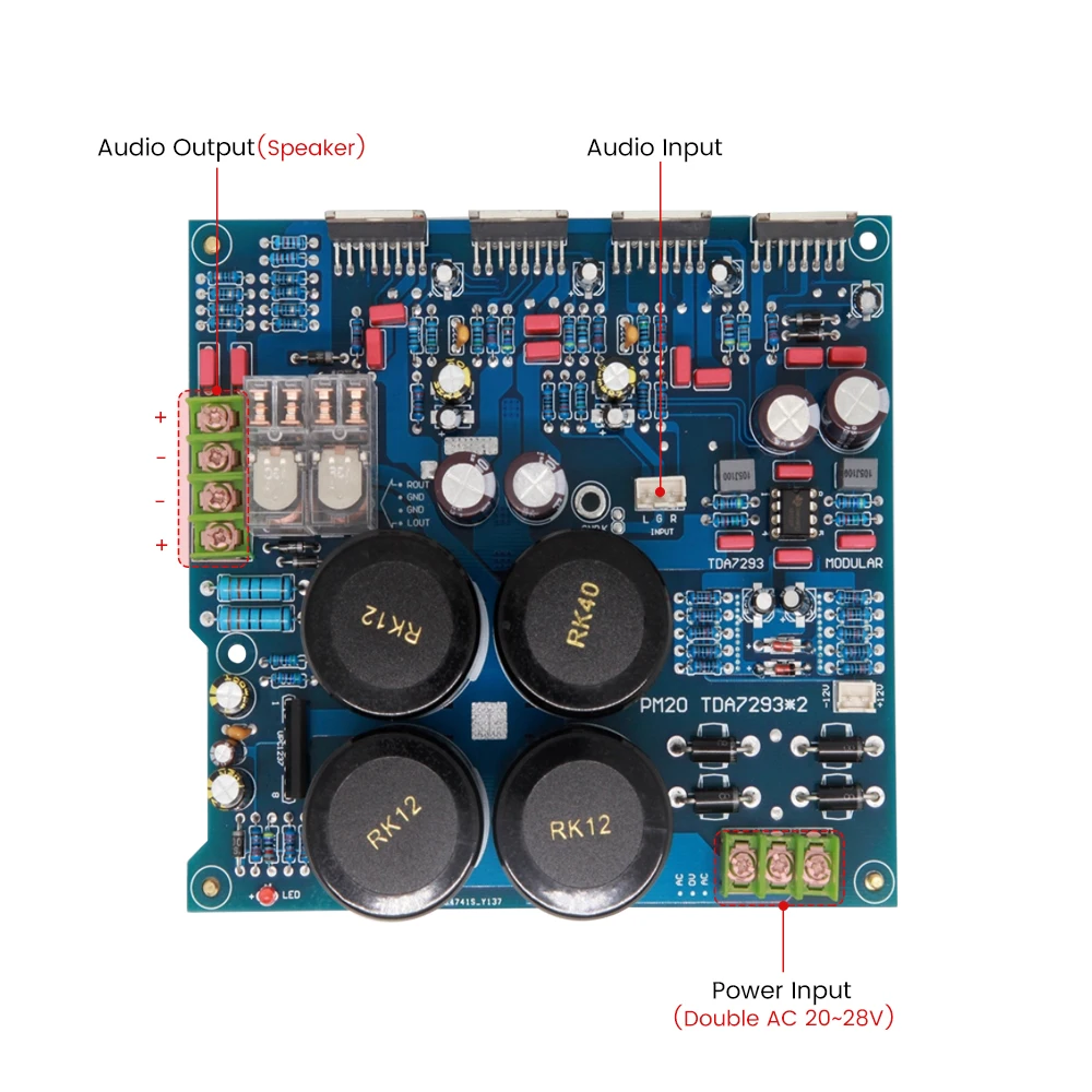 Усилитель мощности AIYIMA TDA7293 аудиоплата 2 0 стерео усилитель звука два