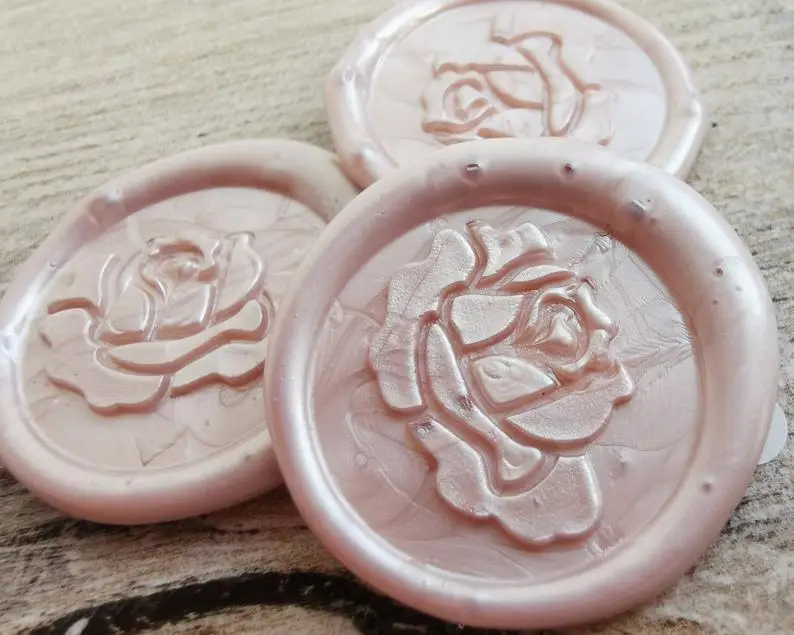 Роза самоклеющиеся восковые уплотнения наклейки конверты шелушение и палочка