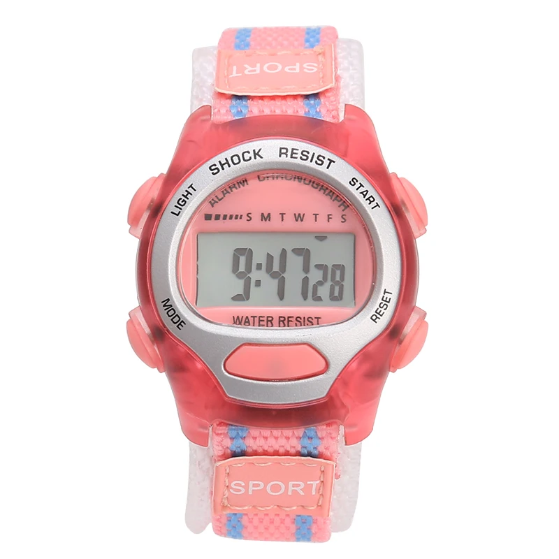 cute kid digital watch nylon strap easy wearing reading colorful straps good qualtity for children boy girl | Наручные часы