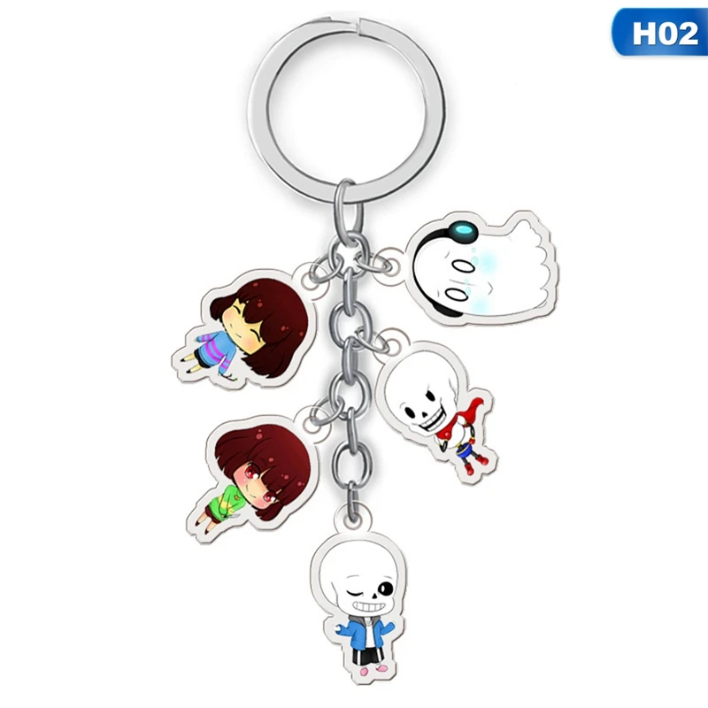 KEY5218H02 Игра Undertale брелок акриловый мультяшный рисунок автомобильный брелок держатель брелок лучший друг Выпускной подарок на Рождество - Цвет: KEY5218H02