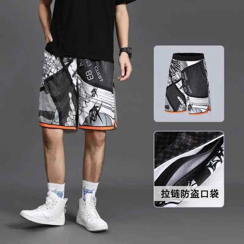 

2021 Summer New Men's Sports Shorts Breathable Loose Men's Casual Shorts Men's Basketball Pants Fashion All-match Street Shorts