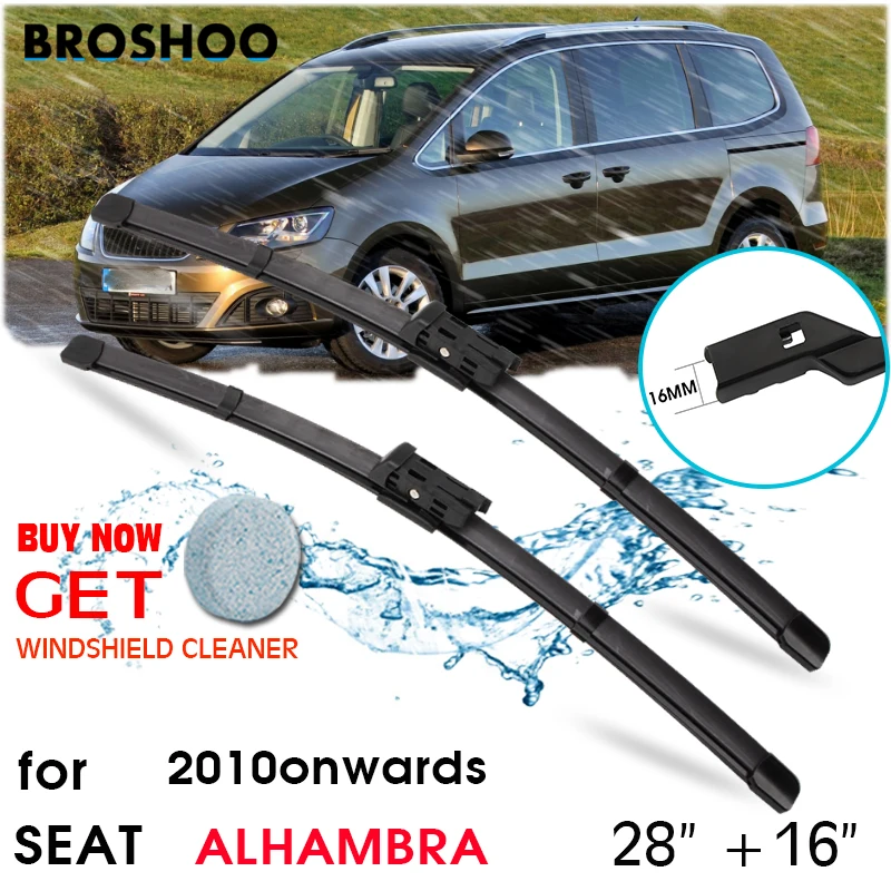 

Car Wiper Blade Front Window Windscreen Windshield Wipers Blades Auto Accessories For SEAT ALHAMBRA 28"+16" 2010 Onwards