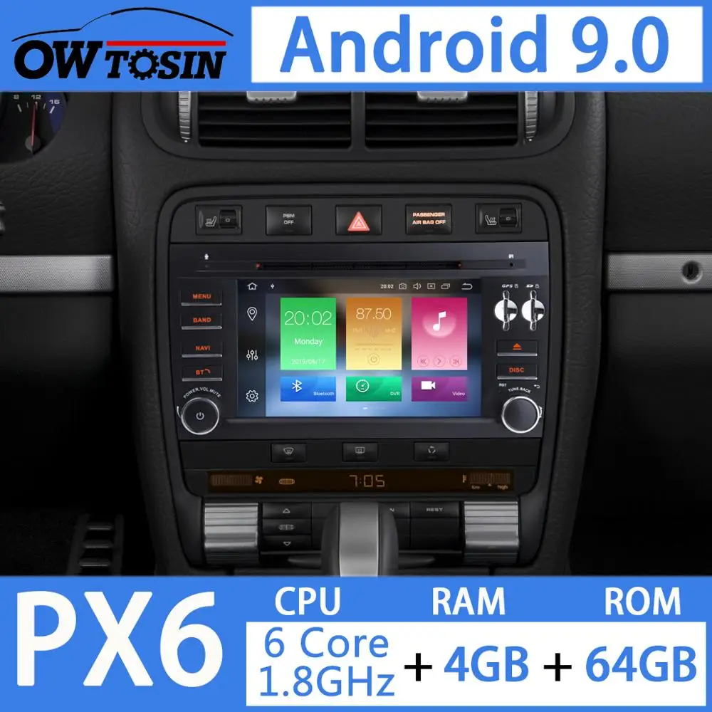 Автомобильный DVD-плеер PX6 мультимедийный плеер на Android 9 0 с GPS 7 &quotэкраном 4 Гб ОЗУ 64