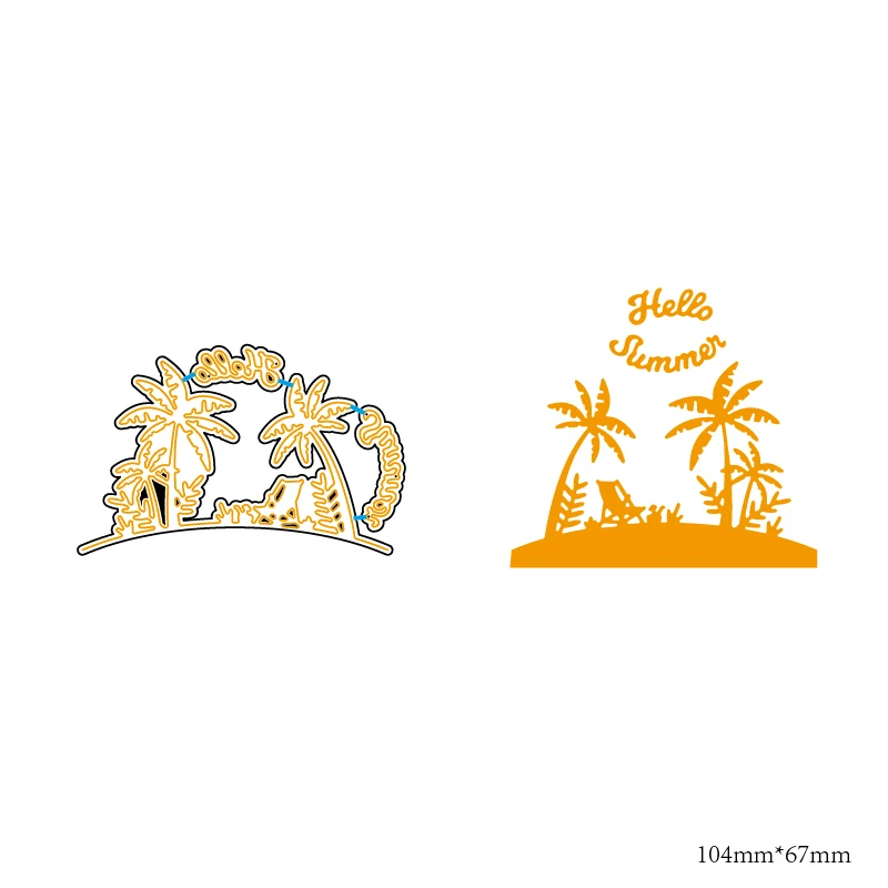

Hawaiian Beach cutting mold DIY scrapbook album decoration supplies clear stamp mold paper card