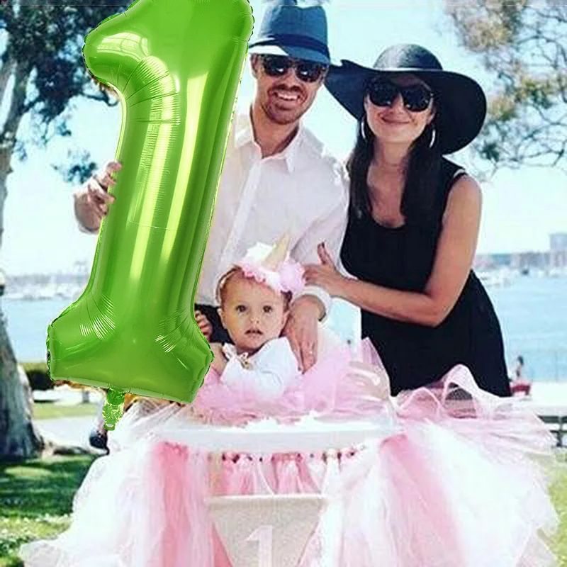 40 дюймов зеленый номер фольги шары обезьяна лев тигр Зебра животное воздушный