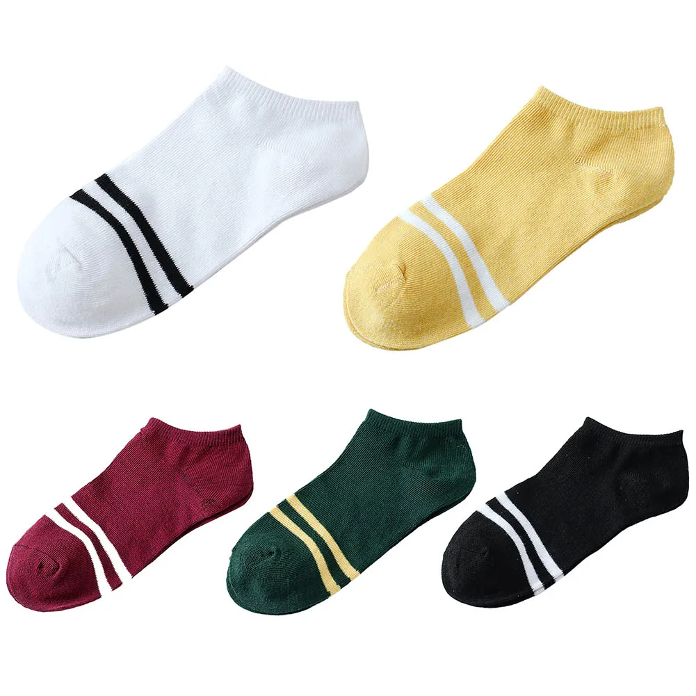 

Cotton Socks Casual Short Ankle Socks High Quality Elasticity 1Pairs Unisex Stripe Comfortable Cotton Sock Slippers