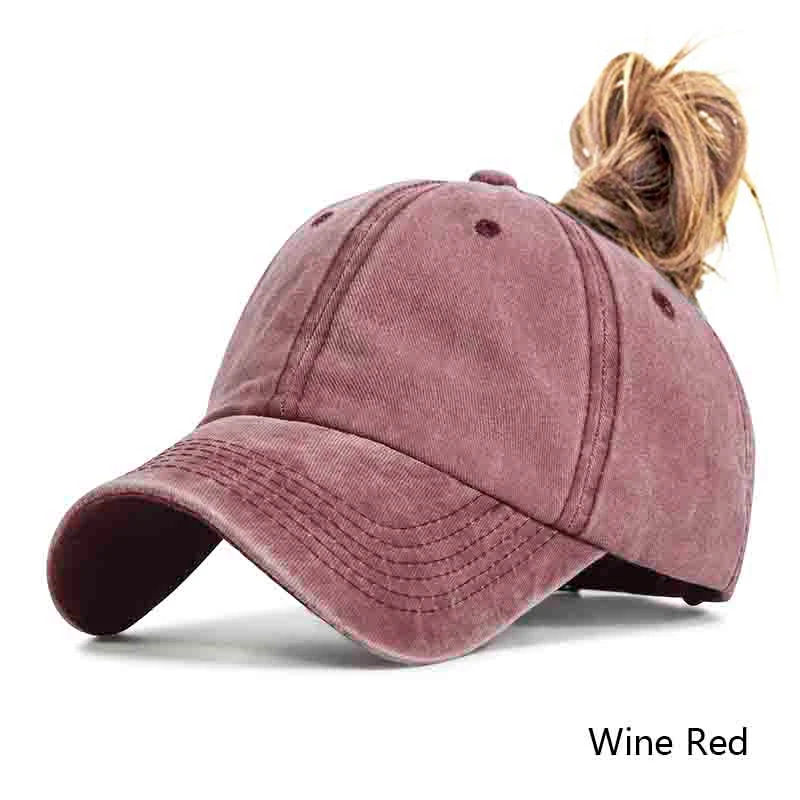wine red Evrfelan, одноцветная бейсболка, Женский хвостик, кепка s, удобная, Sanpback, кепка s для женщин, хлопковая кепка, весна-лето, gorras - Цвет: wine red