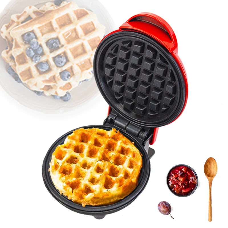 Online Panci Wafel Mini Pembuat Wafel Listrik Oven Kue Telur Gelembung Mesin Wafel Sarapan Wajan Oven Kue Telur Mesin Eggette Paninis