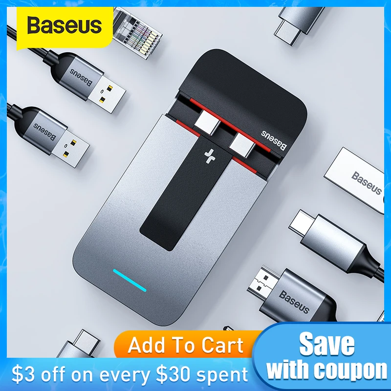 Baseus USB C концентратор к HDMI совместимость с 3 0 usb хаб для MacBook Pro TB портами (стандарт