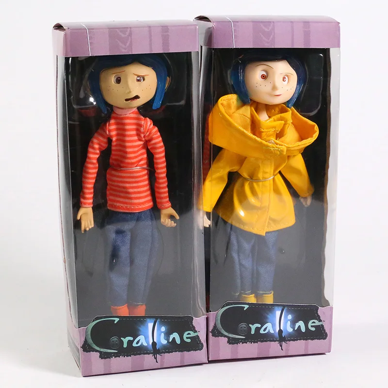 Экшн-фигурка куклы-Бенди Coraline 7 дюймов коллекция желтого дождевика из ткани NECA |