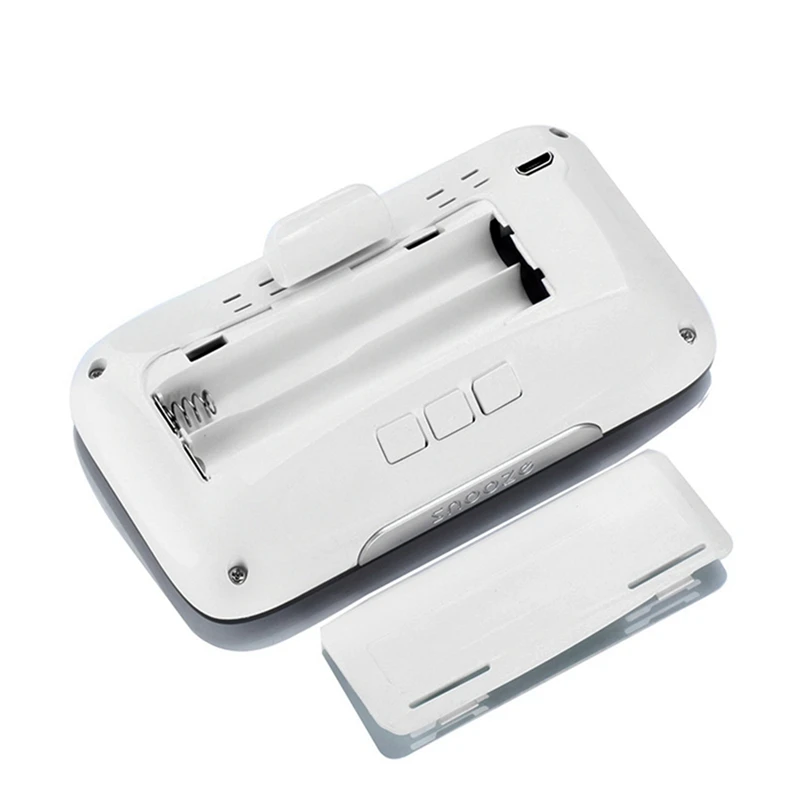 

Digital Alarm Clock,Adjustable Alarm Volume, Full Range Brightness Dimmer with Aluminum Alloy Laptop Stand