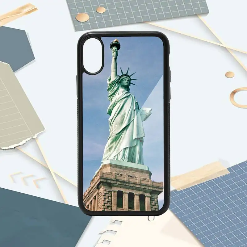 

statue of liberty building Phone Cases PC for iPhone 11 12 pro XS MAX 8 7 6 6S Plus X 5S SE 2020 XR
