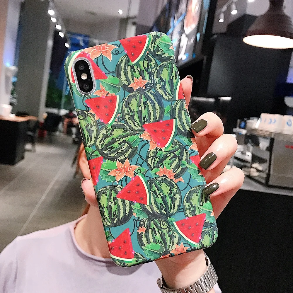 Чехол для телефона в стиле ретро с фруктами i11 iPhone 11 Pro MAX XS X XR Ультратонкий Жесткий