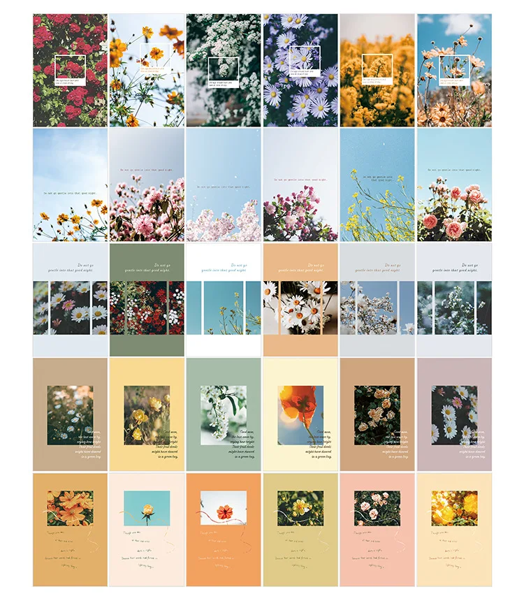 30pcs /1lot Cute Rainbow Land Series Greeting Cards Postcards Birthday Letter Business Gift Card Set Message Card