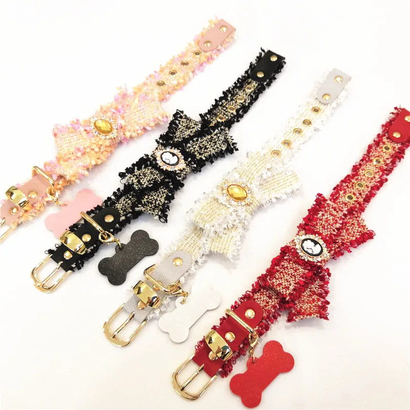 Ошейник для собак и кошек украшение со стразами классическое блестящее