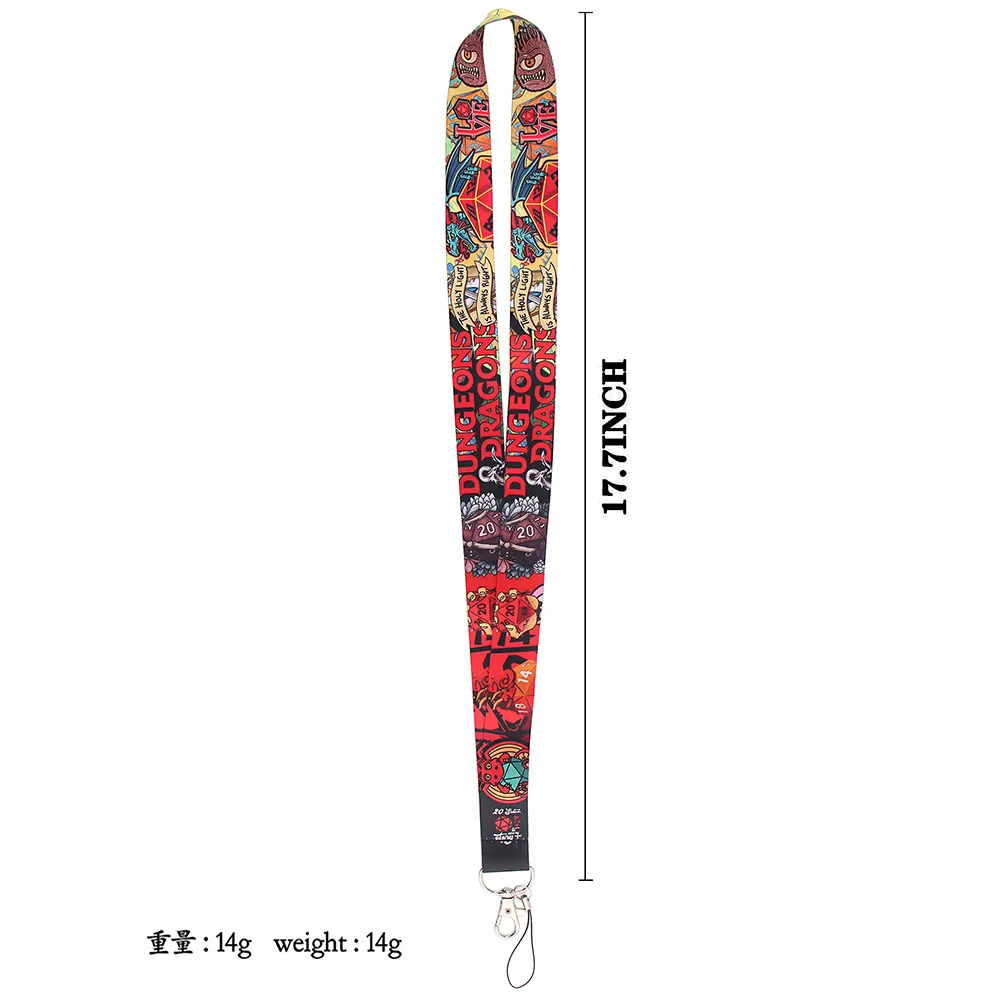Мультяшный игровой Подземелья и Драконы мобильный фон Веревка Брелок шнурок для
