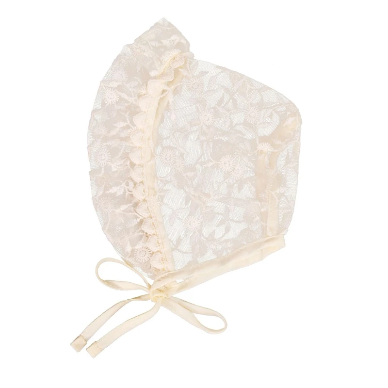 

Lace Flower Sun Hat Cotton Beanie Bonnet Cap Newborn Photography Props for Baby Toddler Infant Girls Boys Shower Gifts