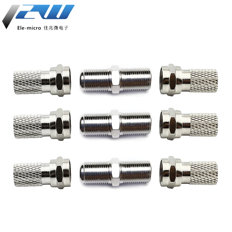 10 шт. новый медный поворотный коннектор RG6 ТИПА F для коаксиального кабеля
