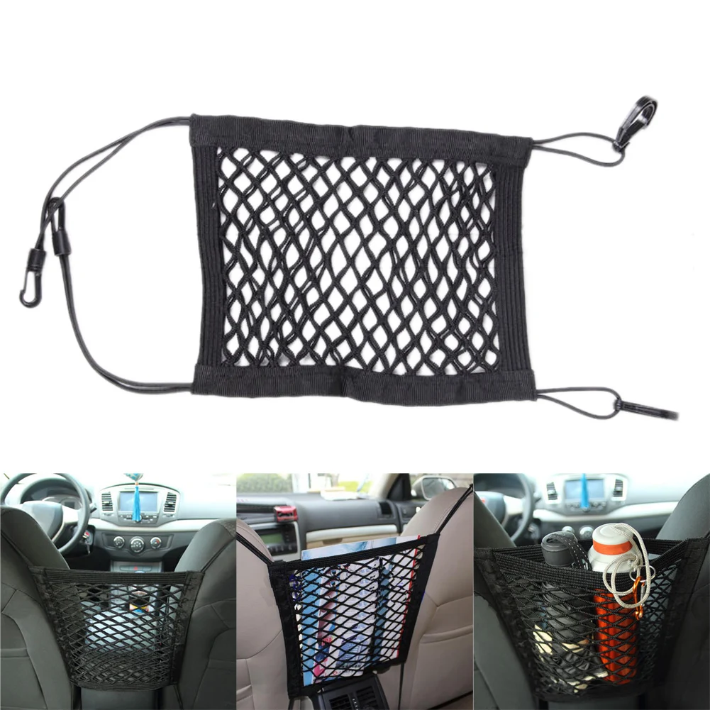 

VODOOL Car Organizer Storage Elastic Car Mesh Net Bag Between Seat Back Cargo Storage Net Bag Luggage Holder Pocket Accessories