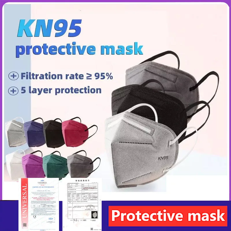

50 Piece FFP2 Face Mask KN95 Facial Masks 5 Layers Filter Protective Maske Anti Dust Respirator Mouth Caps Mascarillas Safety