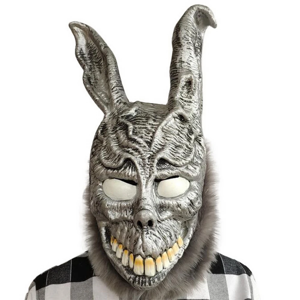 

Anime Frankie Angry Rabbit Animal Scary Mask Halloween Illusion Evil Silver Headgear Latex Masks Dance Cosplay Props Masque