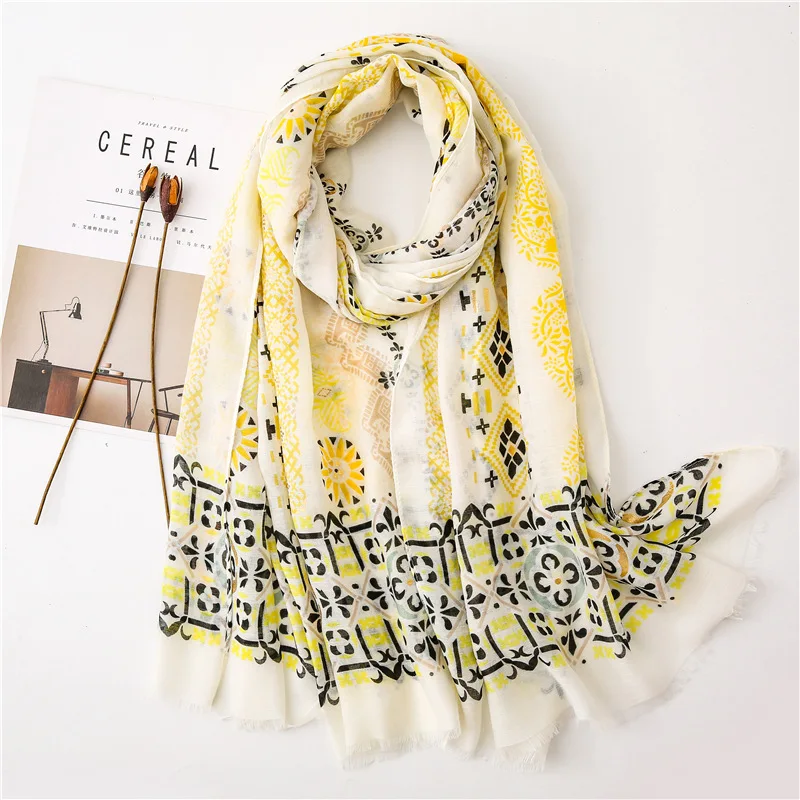 Новый 10 шт. шарф женский красивый геометрический полосатый шейный шаль шали и