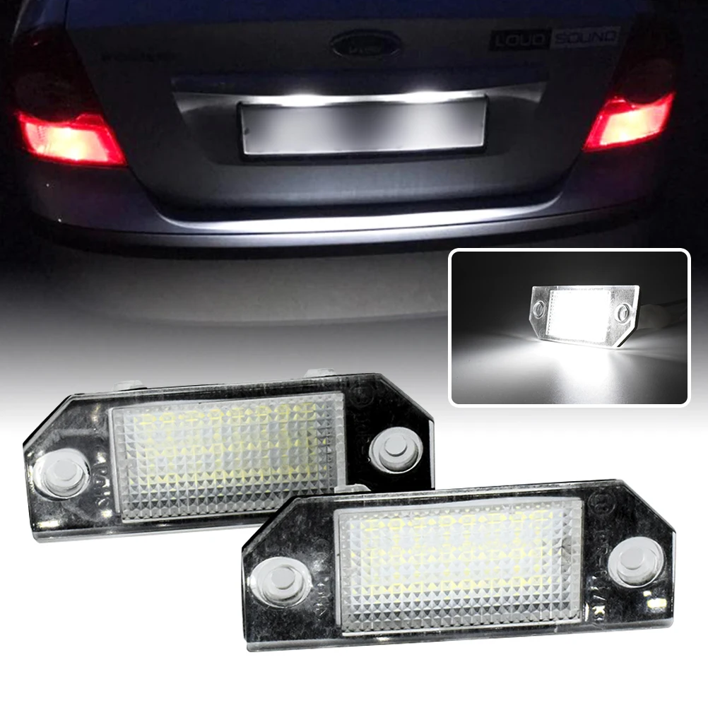 Luces LED para matrícula de coche, iluminación mejorada para Ford Focus 2 ST 225 C Max 2003 2004 2005 2006 2007 2008, 2 uds.