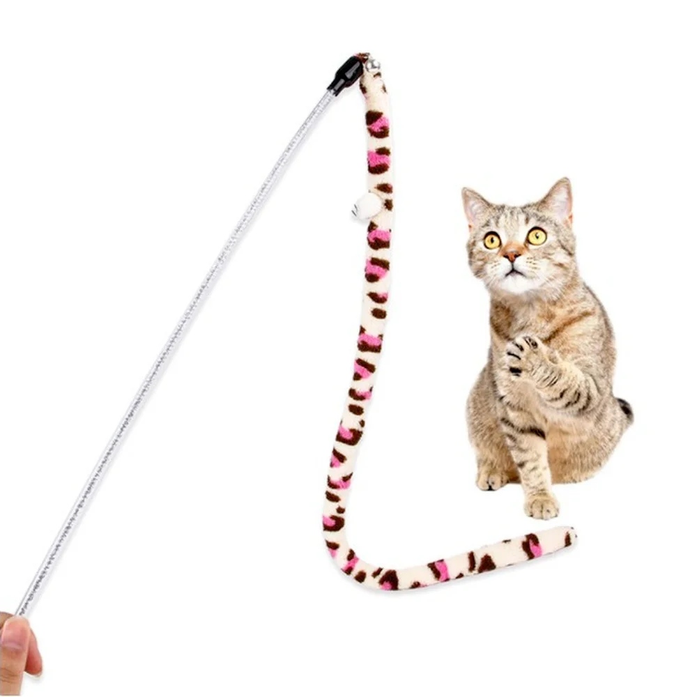 

Interactive Cat Toy Funny Cat Stick Feather Cat Teaser Wand Cat Toys Caterpillar Colorful Rod Teaser Cat Supplies Cat Accessory