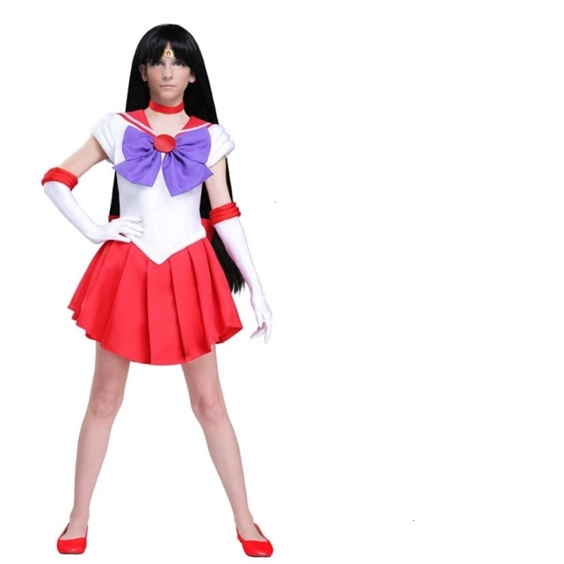 

New anime beautiful soldier sailor moon mars Japanese anime cosplay girl costume Halloween party dress complete fantasy outfit