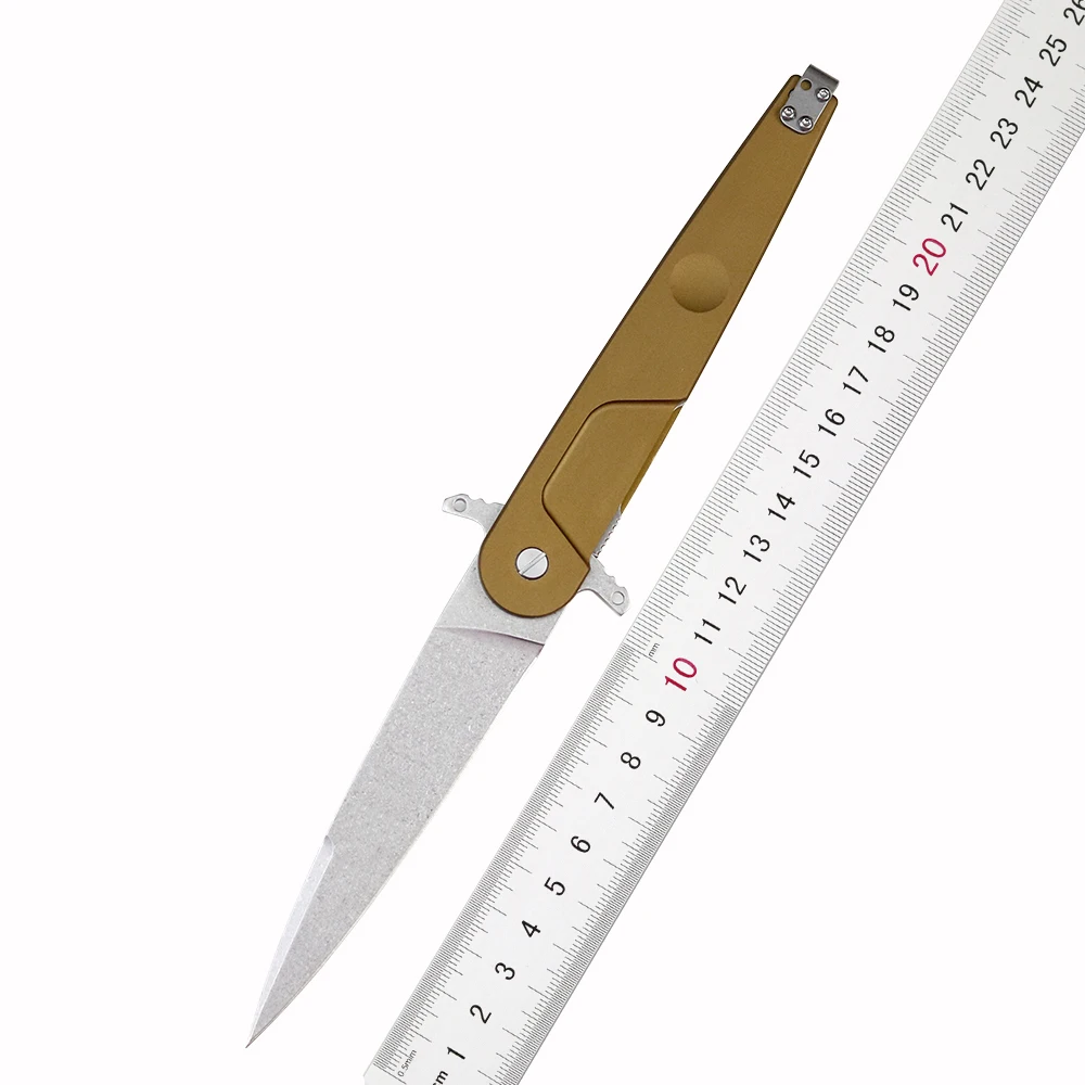 

JUNSHENG New BD4 aluminum alloy handle N690 blade ball bearing outdoor folding daily use camping hunting EDC tool