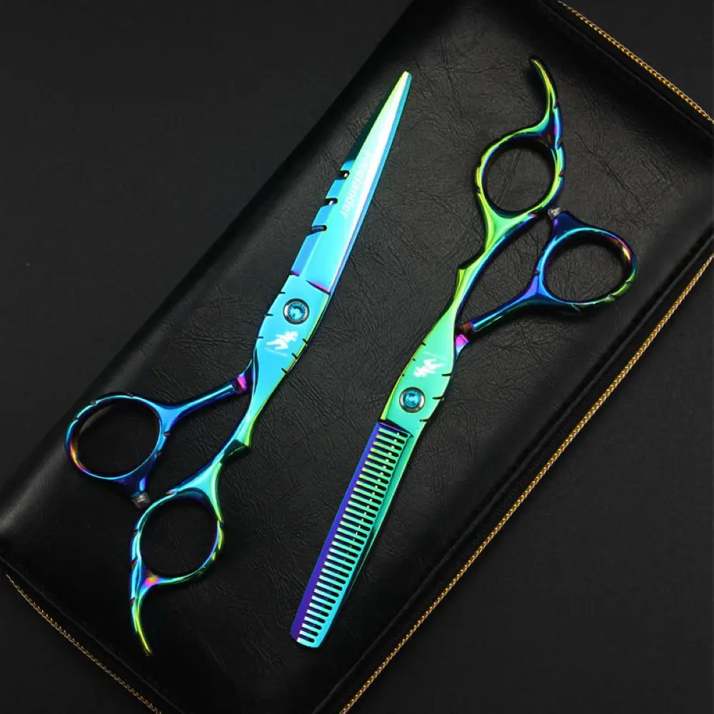 Freelander 6 дюймовый зеленый набор ножниц для стрижки волос Профессиональные