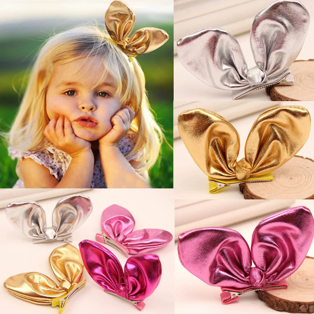10 шт./лот милые заячьи ушки заколки для волос девочек с милым кроликом Заколка