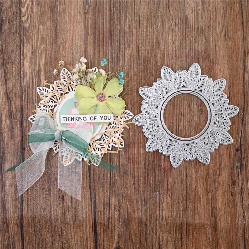 

DiyArts flowers lace circle for diy scrapbooking die cuts edges blade punch stencils dies 2020 embossing folders for card making