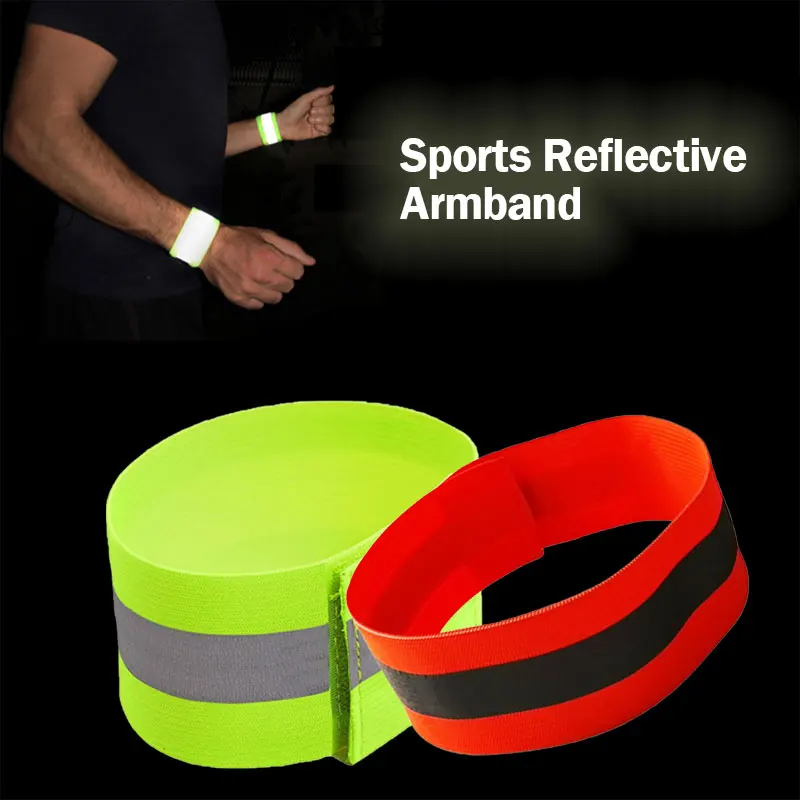 Outdoor Sports Safety Band Reflective High Visibility Elastic Wristbands Ankle Wrist Arm Warning Running Cycling Night Warning