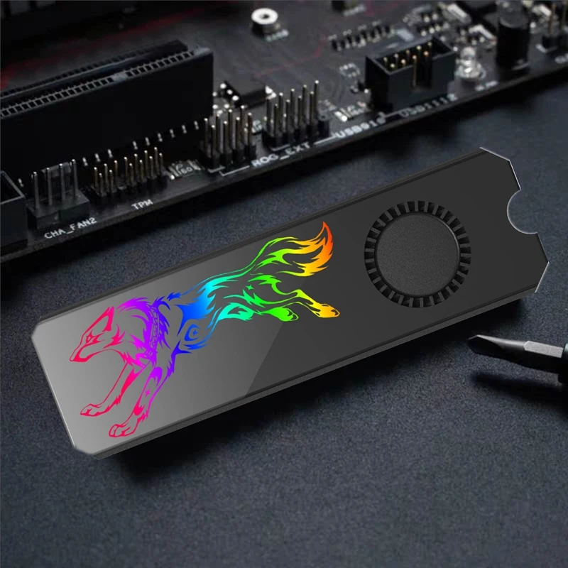 M2 радиатор SSD Кулер жилет 5V ARGB M.2 2280 твердотельный накопитель на жестком диске