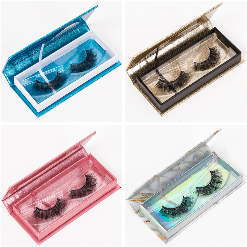 Custom Eyelashes Packing Boxes Gift box Lashes Package Customize Storage Cases Makeup Cosmetic Case Mink False Eyelash 1Pcs