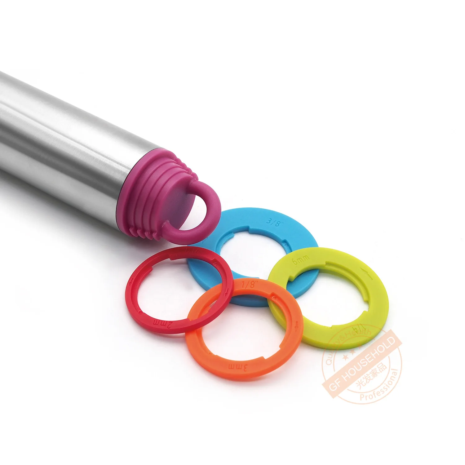 Новый 17 дюймовый Регулируемый Скалка из нержавеющей стали для теста розового