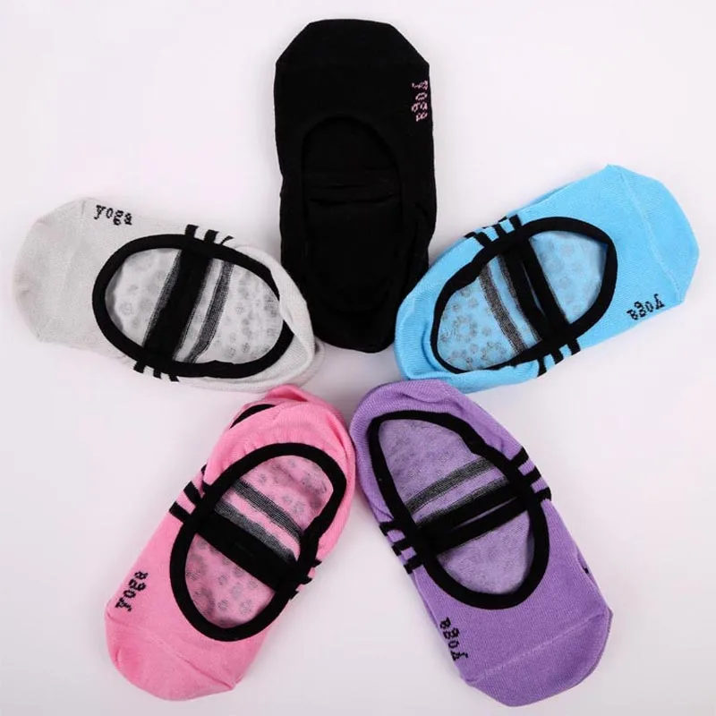 Нескользящие носки для йоги с открытой спиной танцев круглым носком и