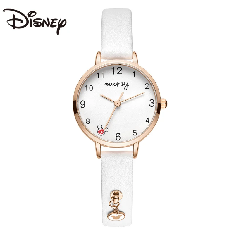 

Disney Mickey Watch Women's Waterproof Fashion Trend Quartz Watch Middle School Student Belt Rhinestone Children's Watch