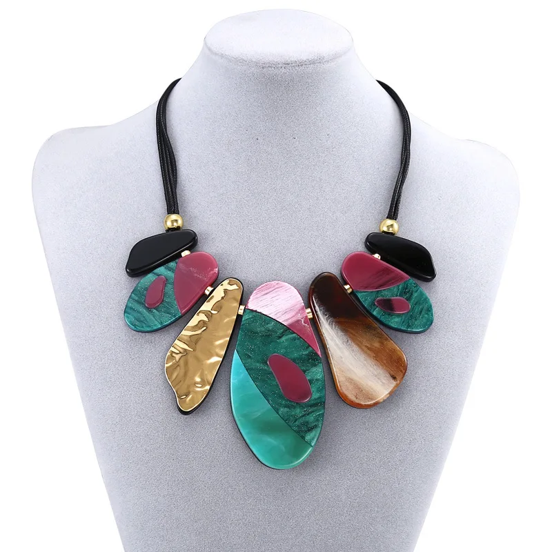 

Necklace, acrylic resin collar, new accessories, fashion, European and American style chain necklace kawaii