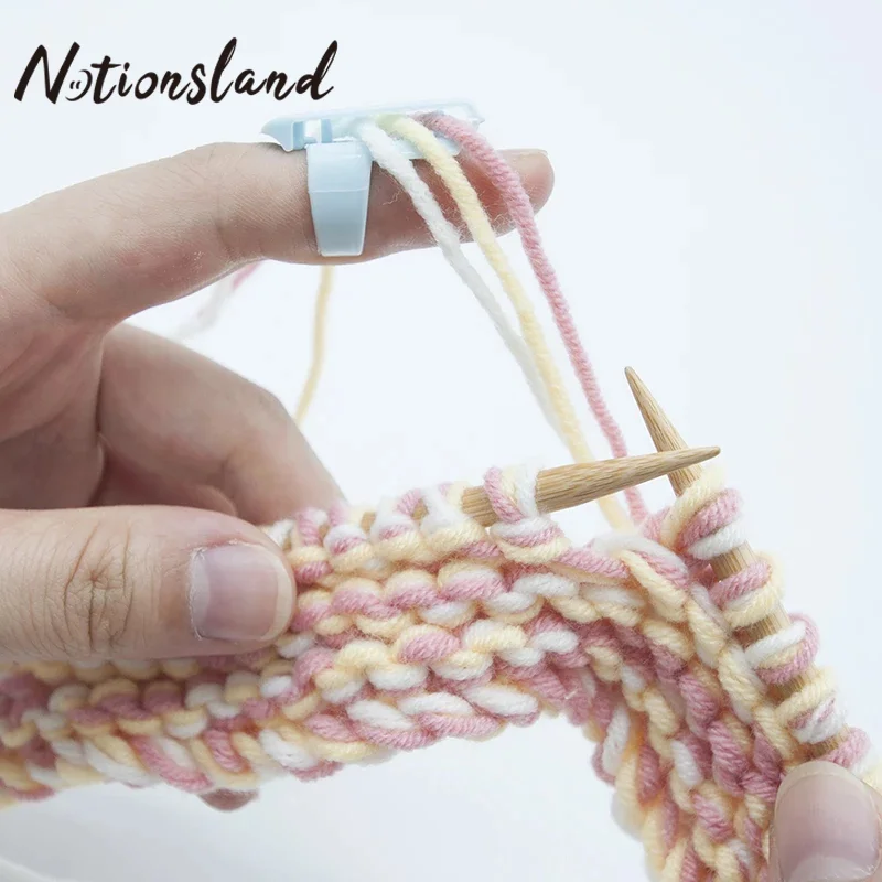 

4 pcs Finger 5 Grooves Splitter Sweater Knitting Tool Plastic Yarn Wire Guide Sewing Accessories Wool Knitting Gadget Supplies