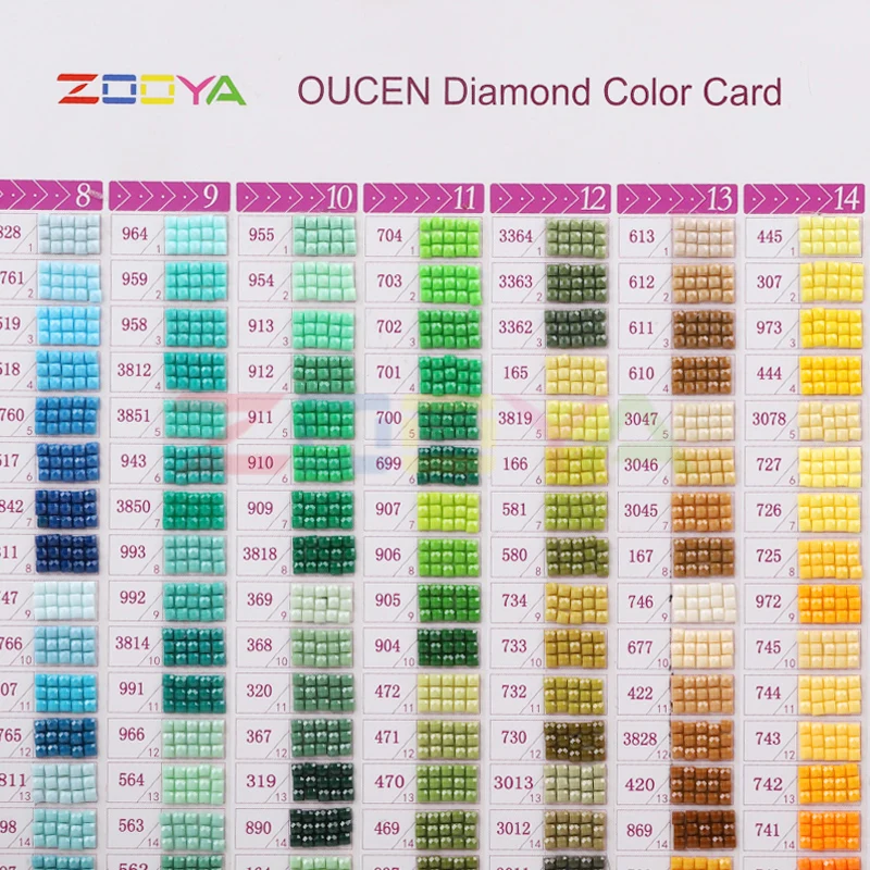 

5D Full Square/Round Drill Diamond Painting Tool 447 DMC Diamond Color Card Rhinestone Color Identification Card Handmade 9Sk02