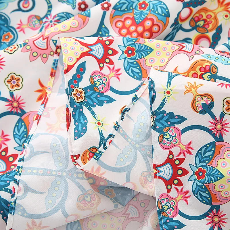 

Summer Fashion 2021 Print Dress High Quality Women O-Neck Chic Print Belt Patchwork Short Sleeve Mid-Calf Length Casual Dress